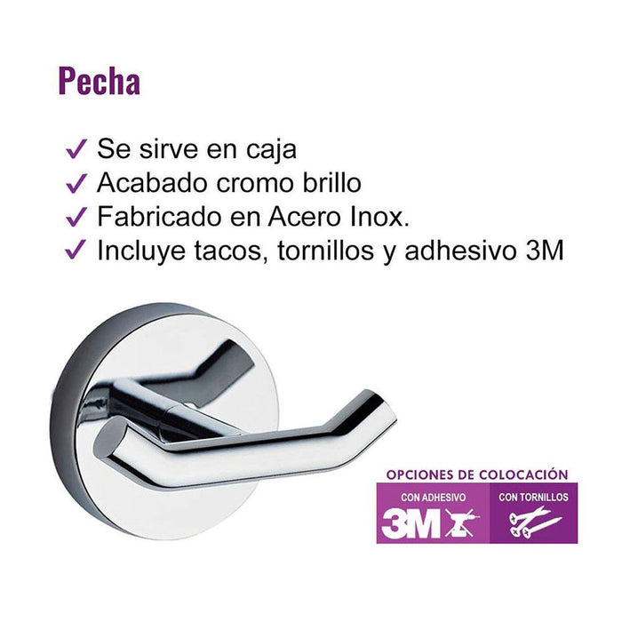 OXEN 324654 MEDINA Percha Acero Inoxidable