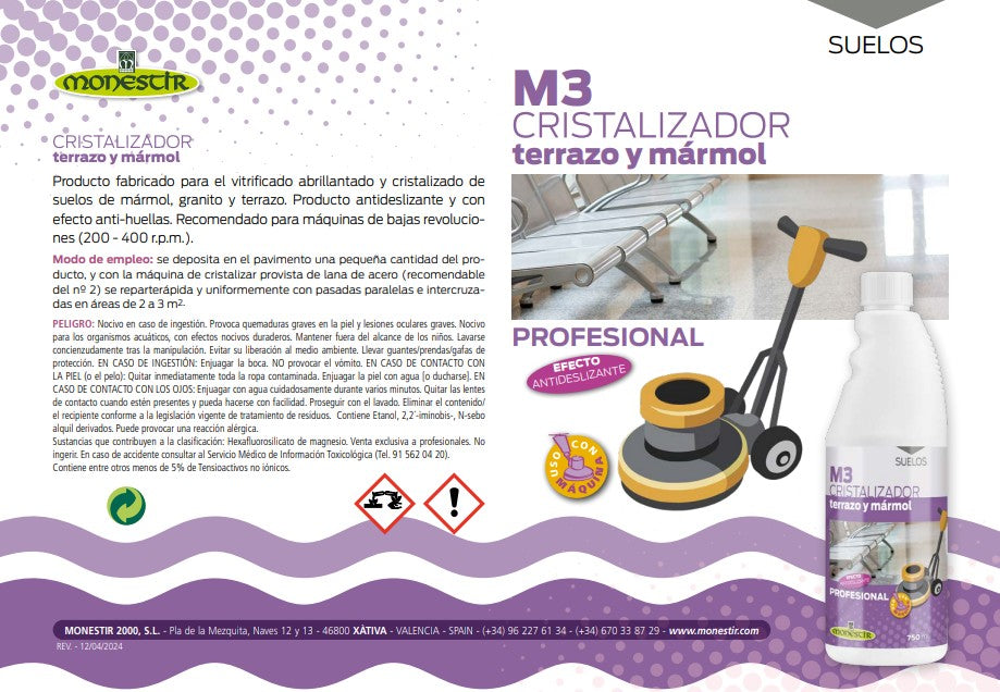 MONESTIR CITY33PV M3 Cristalizador Profesional 0,75L
