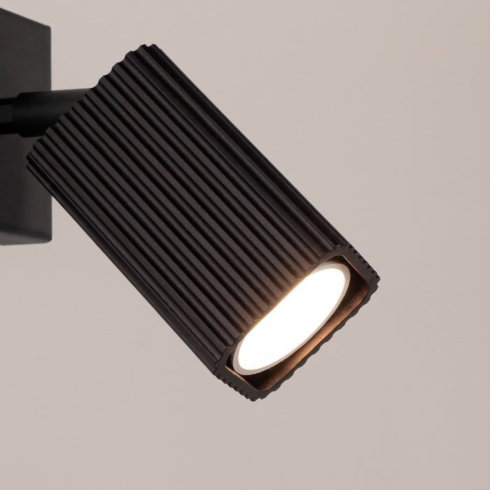 SOLLUX SL.3161 Lámpara De Pared Rayo Negra Con Interruptor