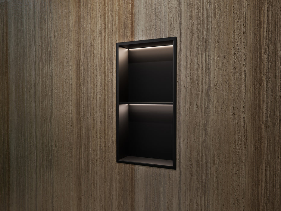 MEDIMEX HOR006/NG MARSHALL Hornacina Con Estante Y Led 33x63 Negro Mate