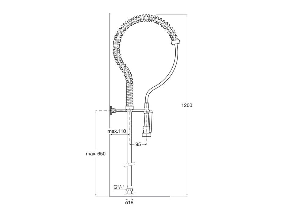 ROCA A5A8564C00 INSTANT PRO Caño Espiral Industrial 1 Salida