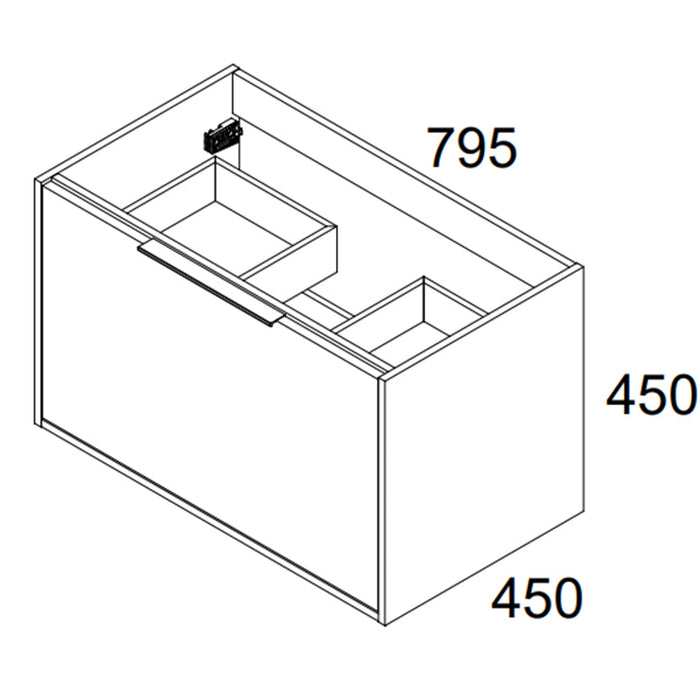 BATHME ONE Conjunto Mueble de Baño Completo 80 cm Blanco