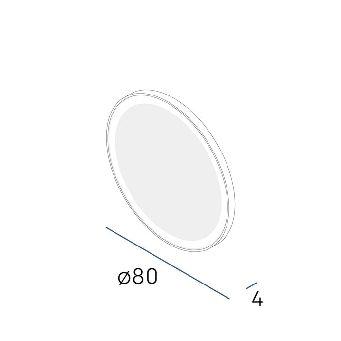 MANILLONS TORRENT CIRCULAR Espejo Blanco Mate