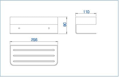 IMEX ADY007/NOR MAYURA Front Soap Dish Black Rose Gold
