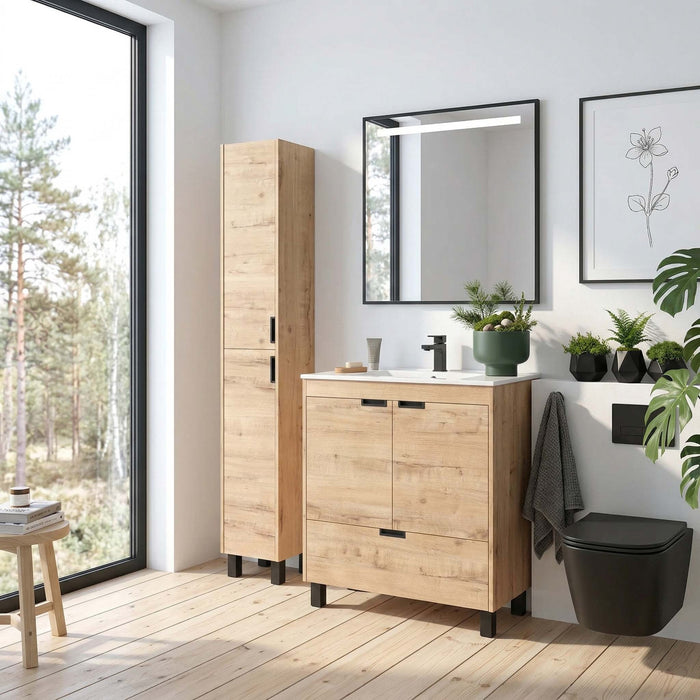 SALGAR CONTESSA Mueble+Lavabo IBON Color Roble África