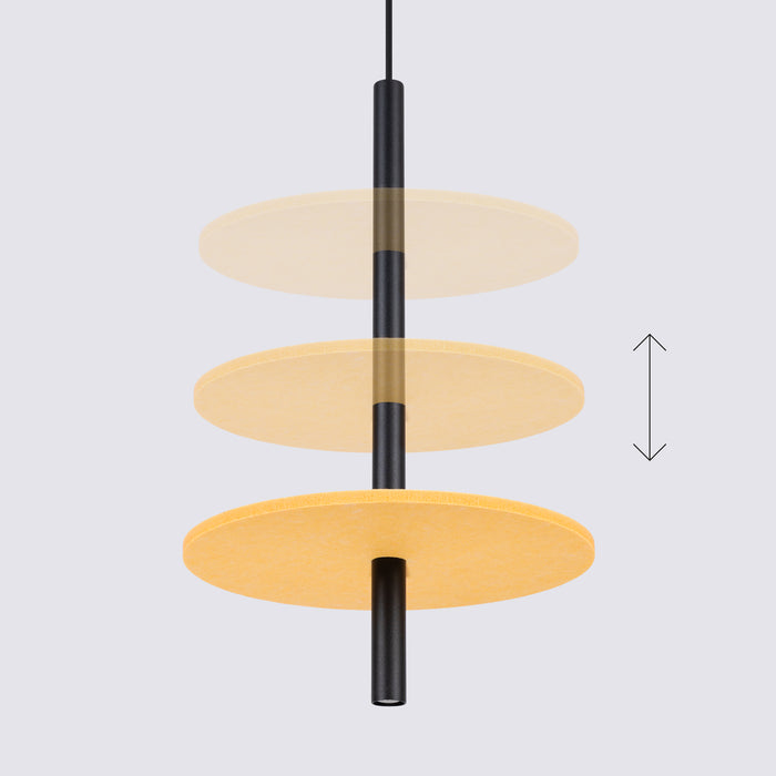 SOLLUX SL.1880 Lámpara colgante FELTRO 1 negro/amarillo amarillo/negro