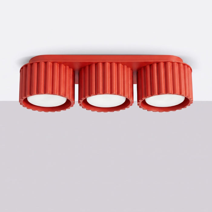 SOLLUX SL.2641 Plafón AURA 3 rojo Gx53
