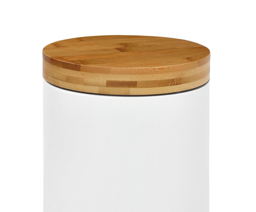 ANDREA HOUSE BA19300 Papelera Pedal 3 L Madera/Metal Blanco