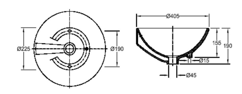 VALADARES 18717002 BOSTON Sink Countertop White