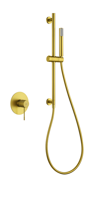 IMEX SMD038/OC LINE/TOP Conjunto Ducha Monomando Oro Cepillado