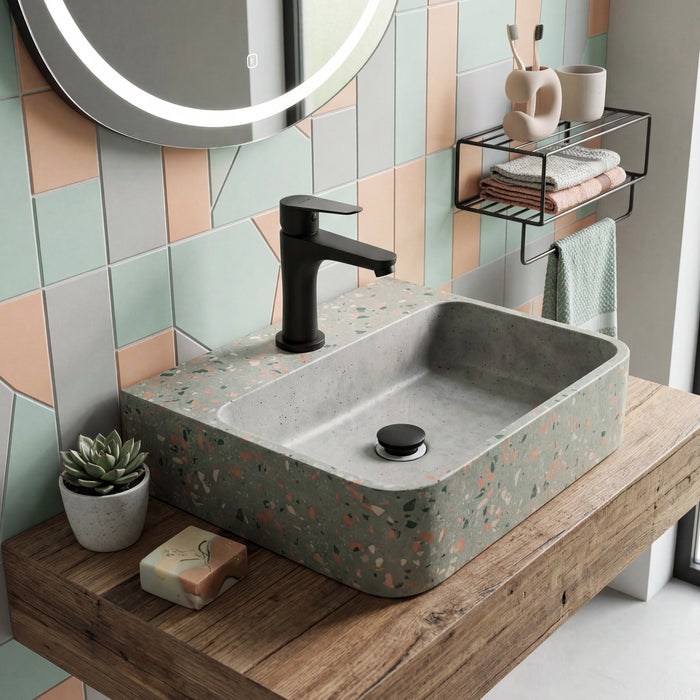 GEDY MXCO0114000 COMO Grifo bajo de lavabo negro mate