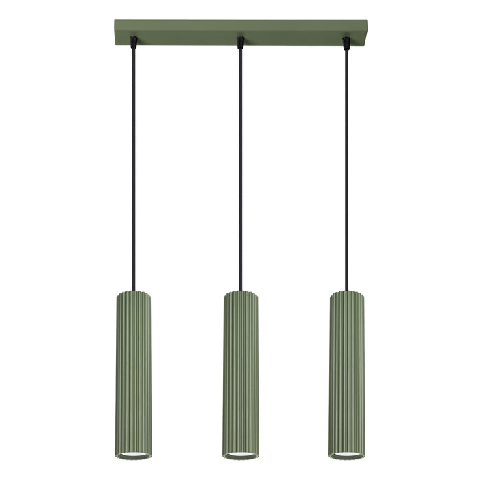 SOLLUX SL.1613 KARBON Lámpara Colgante 3l Verde Oliva