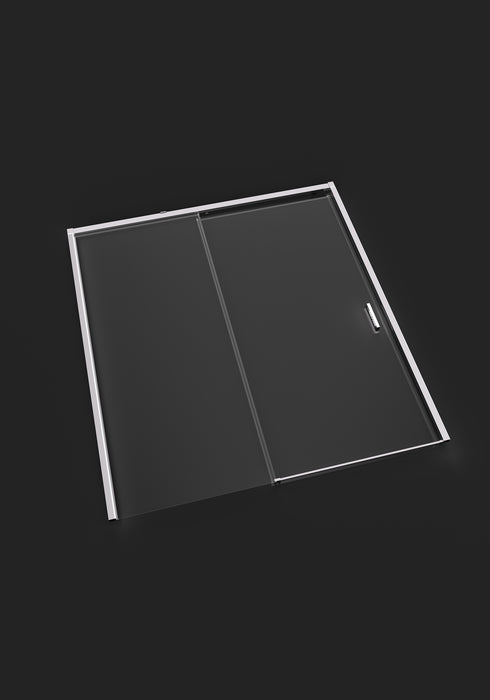 SB_X EASY Mampara Frontal Ducha 1F+1C Cromo Transparente