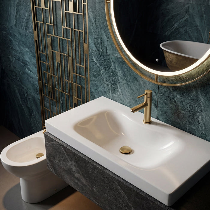 GEDY MXGA0188000 GARDA Grifo bajo de lavabo oro mate