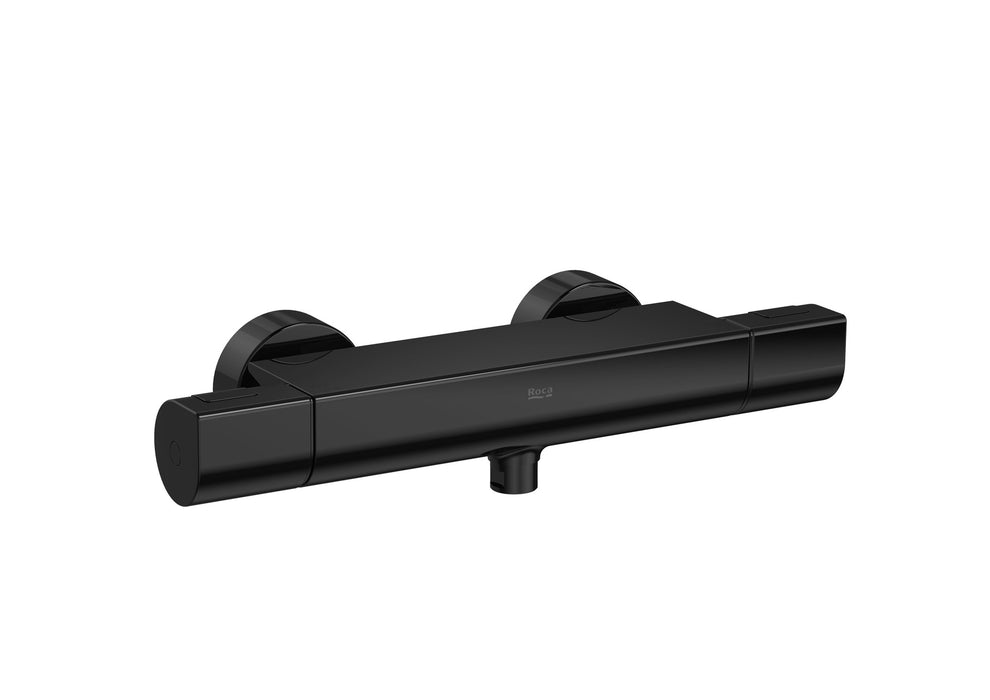 ROCA A5A142ECN0 T-1000 ROUND Grifo Termostático Exterior Ducha Negro Titanio