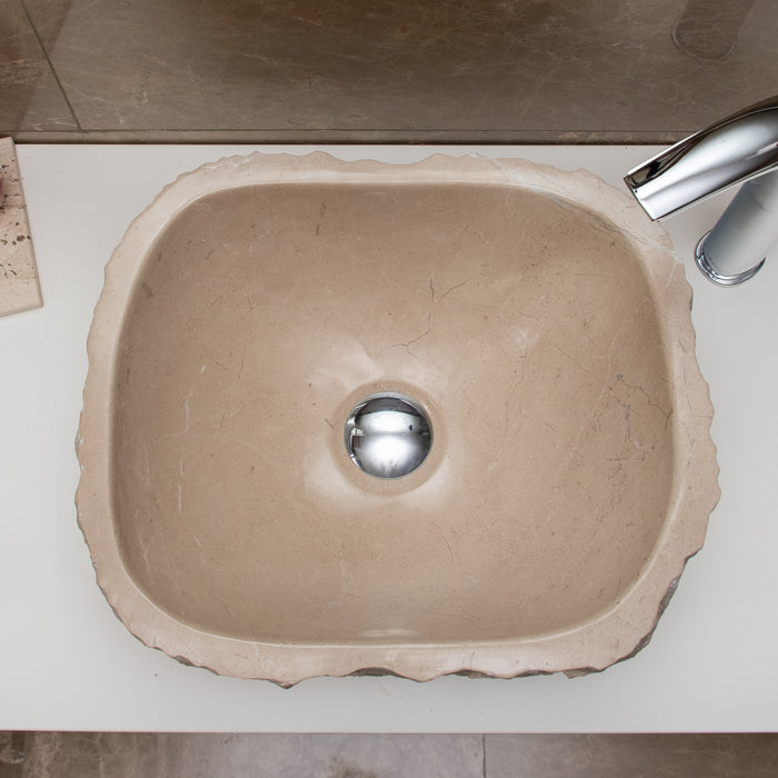 FORZINI FZ-BG/VB-MB-105 ELERNUS Lavabo oval de mármol Beige