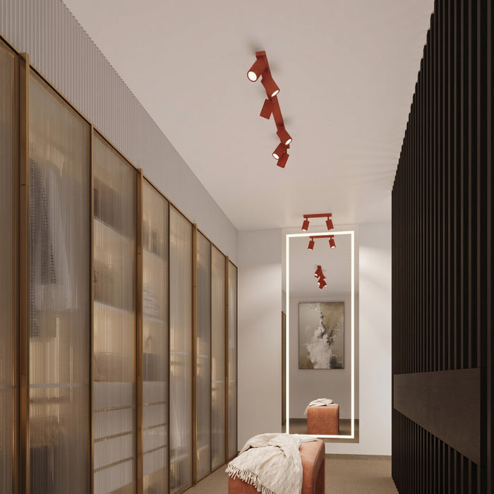 SOLLUX SL.2330 Plafón KARBON 10 rojo