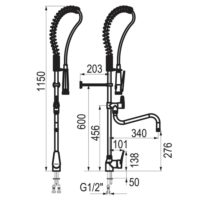 PRESTO 70822PG Columna industrial mezcladora Cromo