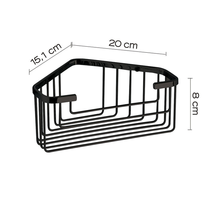 GEDY 24831400900 Portaobjetos Angular Negro Mate
