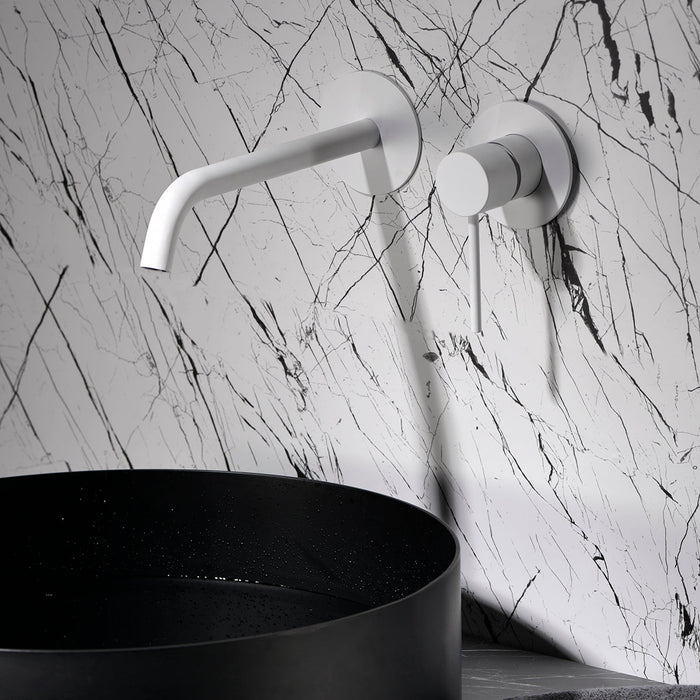 IMEX GLIS045/BL MILOS STICK Grifo de Lavabo Empotrado Blanco Mate