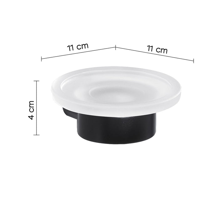 GEDY PI111400100 PIRENEI Matte Black Soap Dish