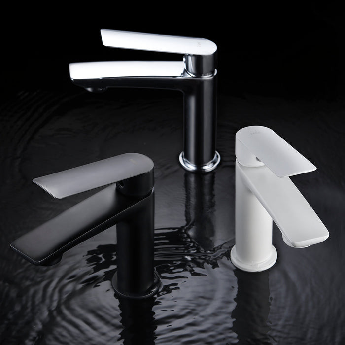 IMEX BDX023-1BL LUXOR Grifo de Lavabo Blanco Mate