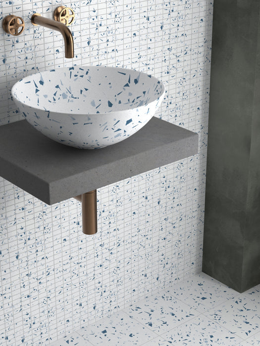 DUNE 189312 FRAGMENTA Lavabo Cerámico 40x40x15 Azul