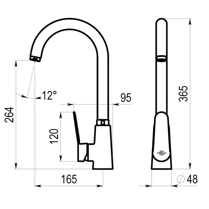 PRESTO 7208600 Dalma cocina Cromo