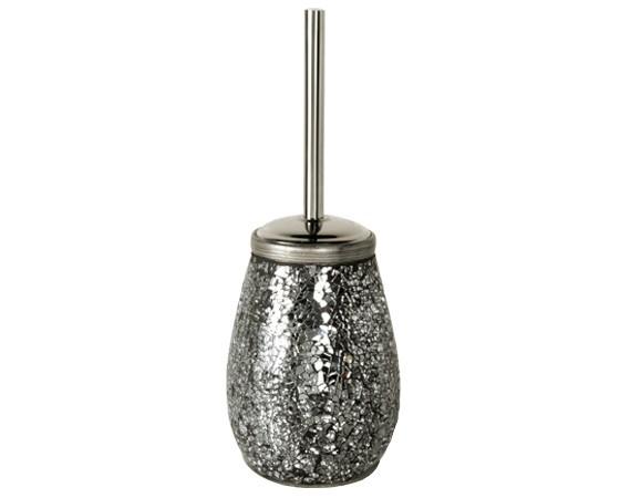 GEDY MY337300300 MYOSOTIS Silver Toilet Brush Holder