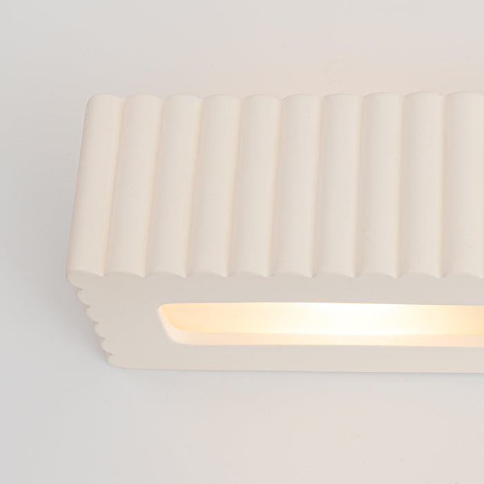 SOLLUX SL.1885 Aplique de cerámica RIGATA blanco