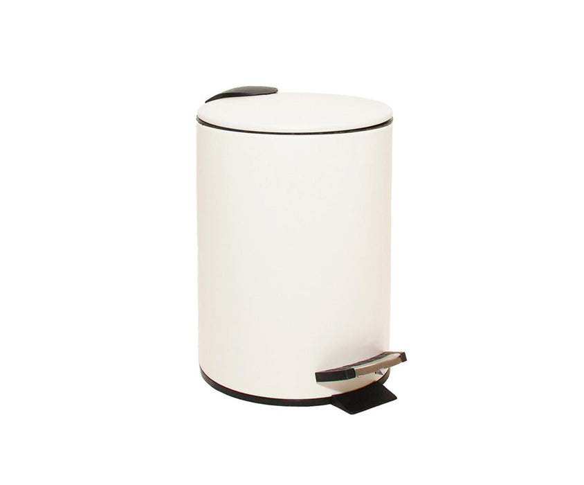 ANDREA HOUSE BA26515 Papelera Pedal Metal Blanco Roto 3L