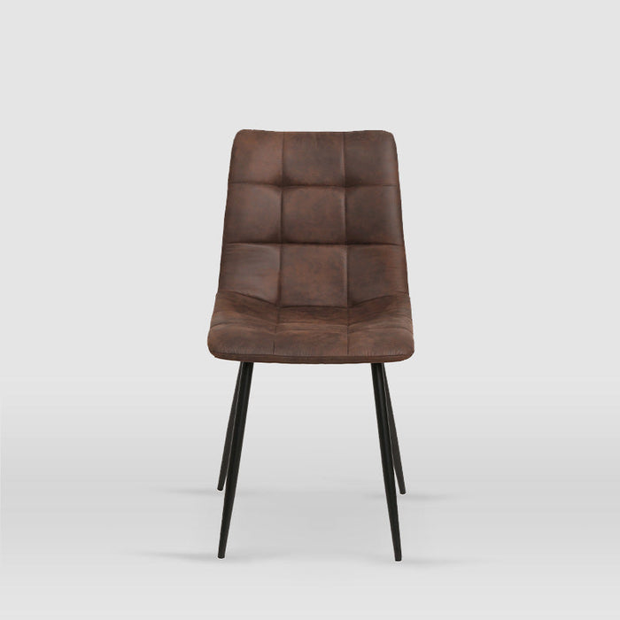 FURNITURE STYLE FS7094CHOCMCF IVY Pack 4 Sillas de Comedor Microfibra Color Marrón