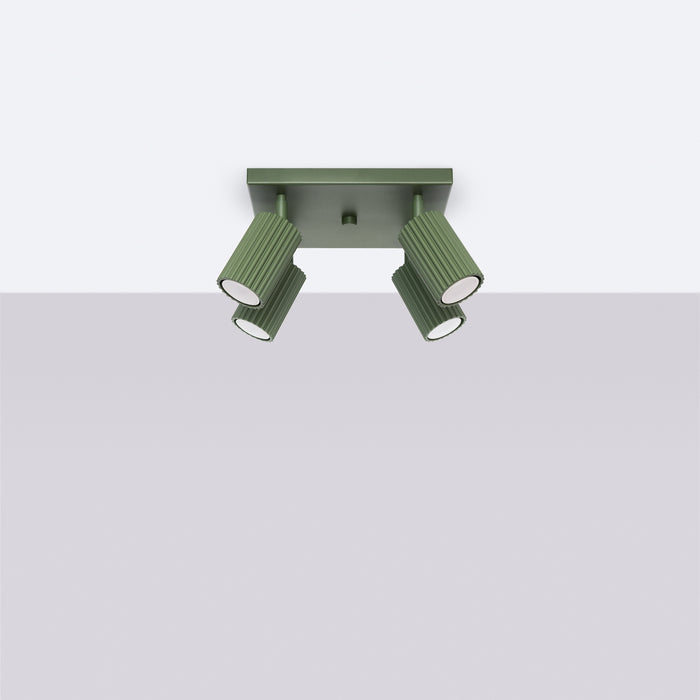 SOLLUX SL.1621 KARBON Lámpara De Techo 4 Verde Oliva