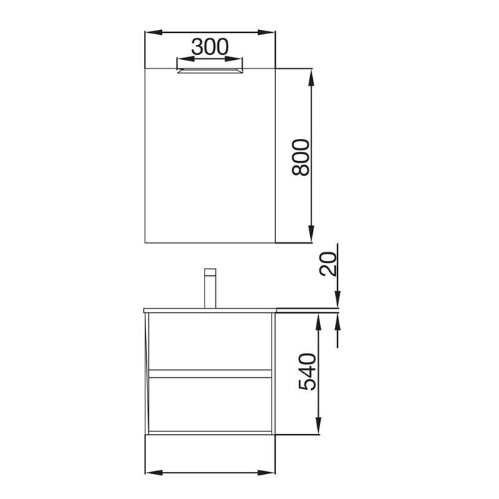SALGAR NOJA Conjunto De Mueble de Baño Completo Blanco Brillo