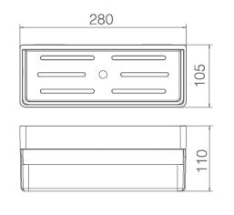 IMEX ANG005 Front Soap Dish Matte Black