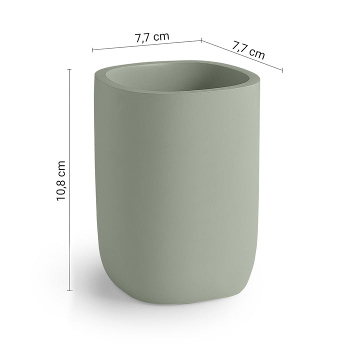 GEDY YL980700000 YLENIA Portacepillos verde mate