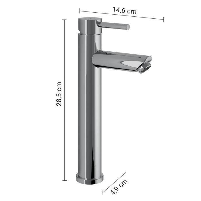 GEDY MXGA0213000 GARDA Grifo alto de lavabo cromo