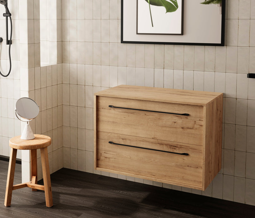 BATHME LENNOX TAP Bathroom Cabinet without Sink with Ostippo Oak Countertop