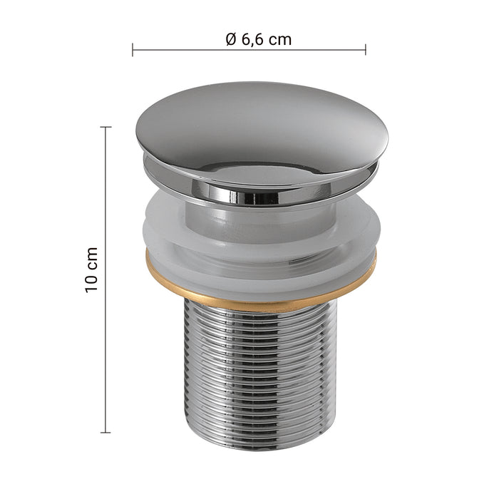 GEDY MXCC0100000 CLIC CLAC 01 Válvula desagüe universal para lavabo y bidet cromo