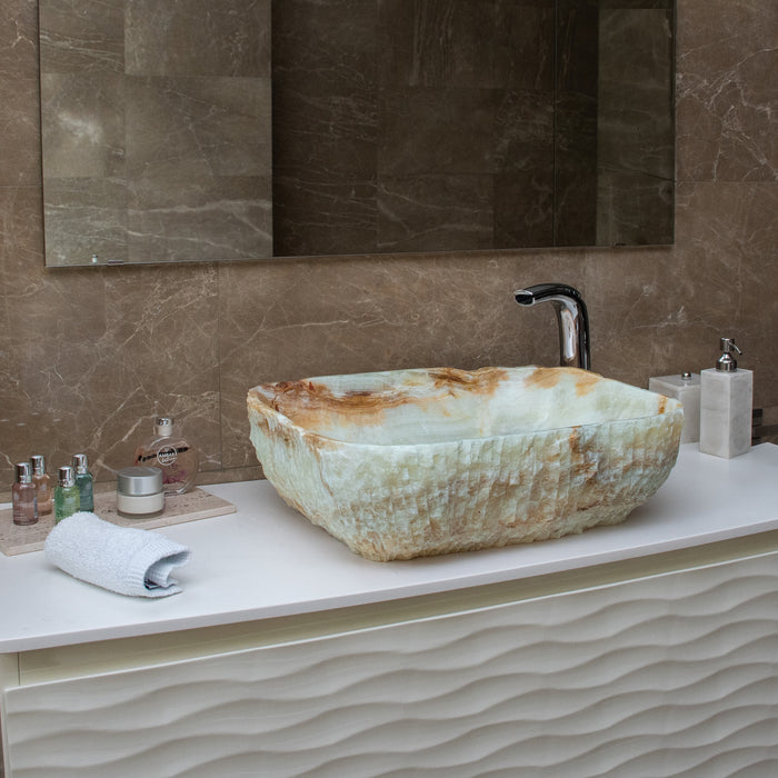 FORZINI FZ-LG-ONX-104 VOLTURNUS Lavabo de ónix Verde claro