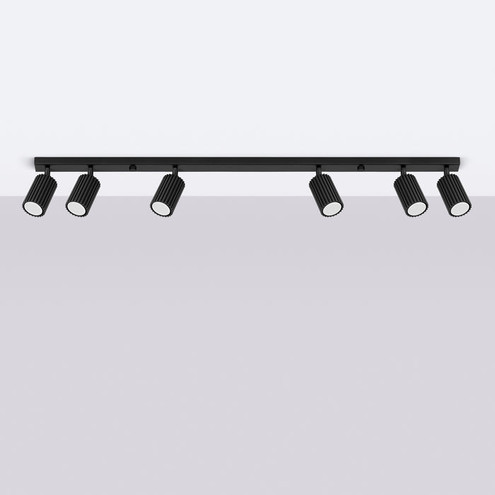 SOLLUX SL.1585 KARBON Lámpara De Techo 6l Negra