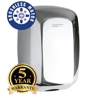 MEDICLINICS M19AC-I MACHFLOW PLUS Secamanos Automático con Ionizador Cromo Brillo