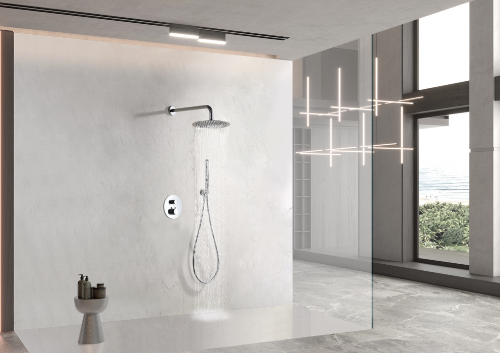 IMEX GTN047 NÁPOLES Conjunto Ducha Termostático Empotrado Cromo