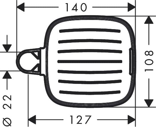 HANSGROHE 26519000 Jabonera Para Barra De Ducha Cromo