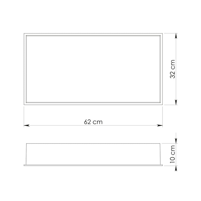 GEDY 24920200000 GUEST Hornacina 60 cm empotrada pared-ducha rectangular blanco mate