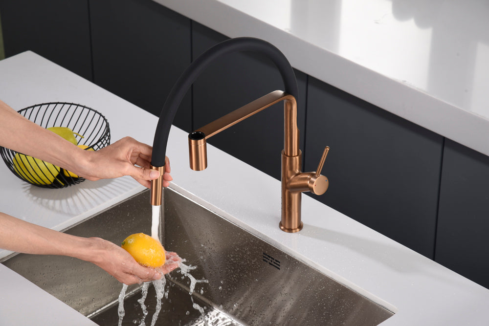 IMEX GCE022/ORC SENA Grifería De Cocina Color Oro Rosa Cepillado