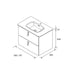 SALGAR UNIIQ Mueble de Baño con Lavabo 2 Cajones Color Verde Bosque