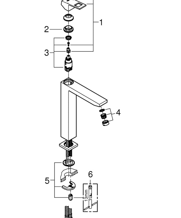 GROHE 30 305 DC1 EUROSMART Monomando de fregadero 1/2" acero