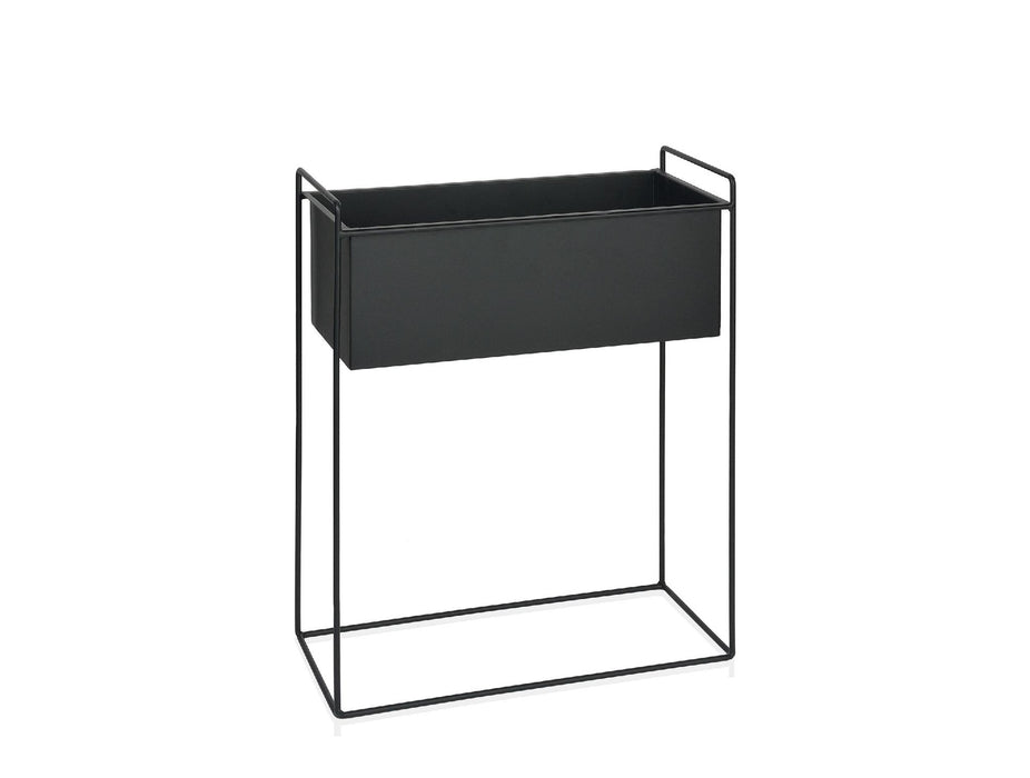 ANDREA HOUSE AX69043 Macetero Metal Negro 51x24x65 CM