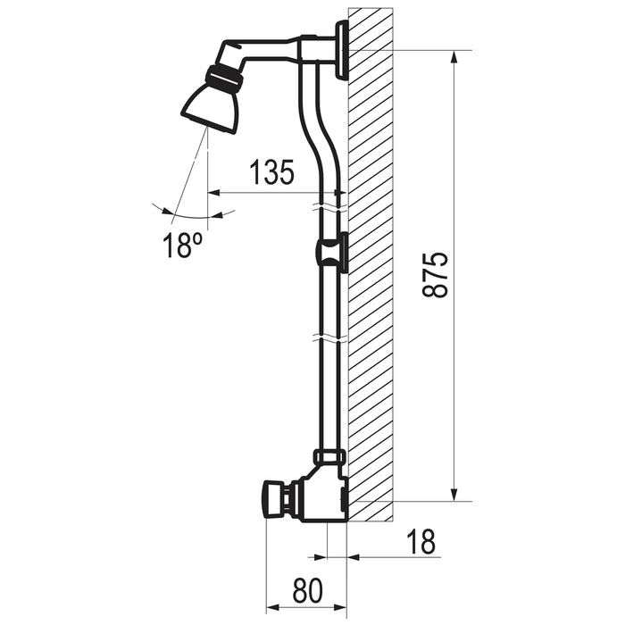PRESTO 75050 Conjunto 75 con rociador orientable Cromo